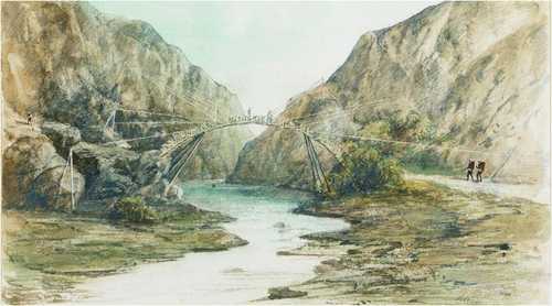 Cat. 57: Cane-Bridge over the Bogapani, Khassia Hills